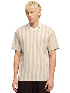 Pánské tričko Puma Class Relaxed Pinnacle Polo, béžové, 692069 87