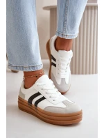 Dámské tenisky na platformě bílo-šedé Nesonice