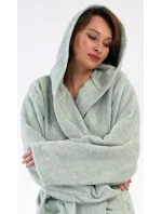 Dámský župan dlouhý s kapucí Máta