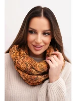 Dámský vlněný melírovaný silný šál na zimu KN24 hořčicový