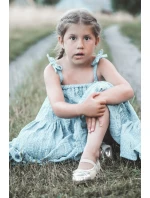 Dětské baletky s mašlí Zlaté Jellema