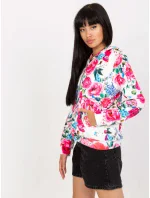 Mikina RV BL 8118.89 bílá a růžová Mikina RV BL 8118.89 bílá a růžová