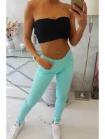 Dámské džínové kalhoty 2639 Tyrkysová - Kesi