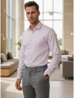 Pánská elegantní hladká světle fialová košile SLIM FIT FashionStreet DX2683