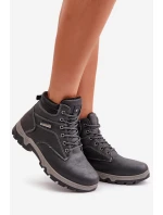 Pánské Zateplené Trekingové Boty Z Eko Kůže Modré Neramia