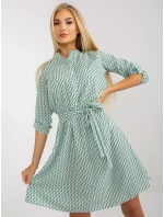 Šaty LK SK 508938.28X bílá a zelená Šaty LK SK 508938.28X bílá a zelená