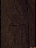 Dámská čokoládová kordová bunda FashionStreet PY0157 Dámská čokoládová kordová bunda FashionStreet PY0157
