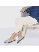 Pánské/dámské zateplené pantofle Birkenstock Zermatt Light Gray z vlněné plsti regular wide (1015092)