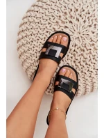 Dámské Ploché Pantofle S Ozdobným Detalem Artiker Černé 56C1336