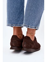 Tenisky z přírodního semiše Big Star TT274226 Čokoládové