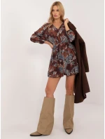 Šaty DHJ SK 19861 6.42 hnědá Šaty DHJ SK 19861 6.42 hnědá