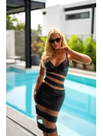 Šaty V-10879 černé - Axami