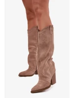 Kozačky na podpatku  model 219855 Step in style