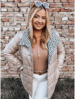Dámská prošívaná bunda VETIS camel FashionStreet TY2977