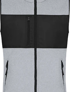 Daiber JN 1310 Pánská fleecová vesta 02.1310 light melange/black
