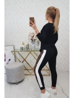 Sada s leopardím potiskem černá Sada s leopardím potiskem černá