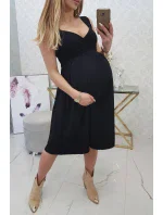 Šaty se širokými ramínky černé