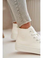 Dámské Zateplené Tenisky z Eko Kůže Bílé Big Star