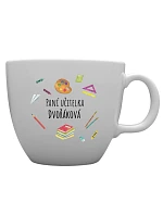 Personalizovaný MEGA XXL keramický hrnek 1 000 ml pro paní učitelku/pana učitele (pomůcky)