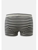 Pánské boxerky 2Pack 111210 4R542 černé/proužek - Emporio Armani