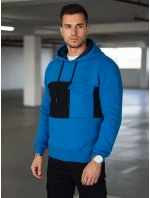 Pánská modrá mikina s kapucí FashionStreet BX5912