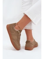 Dámské semišové sneakersy Big Star SS274675 HI-POLY SYSTEM Béžové Dámské semišové sneakersy Big Star SS274675 HI-POLY SYSTEM Béžové