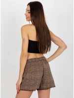 Dámské šortky D73770M61531KG hnědé - FPrice Dámské šortky D73770M61531KG hnědé - FPrice