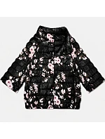 Dámská oboustranná bunda Goodlookin s 3/4 rukávy černá/květiny (PC-7511-1)
