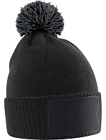 Beechfield B 443B Dětská pletená čepice s bambulí "Snowstar" 53.443B black/graphite grey Beechfield B 443B Dětská pletená čepice s bambulí "Snowstar" 53.443B black/graphite grey