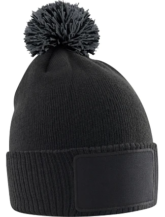Beechfield B 443B Dětská pletená čepice s bambulí "Snowstar" 53.443B black/graphite grey Beechfield B 443B Dětská pletená čepice s bambulí "Snowstar" 53.443B black/graphite grey