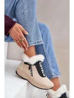 Dámské Botky S Kožešinou Béžové Zeriana