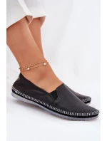 Kožené Baleríny Maciejka T3512-71 Černé