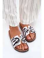 Dámské pantofle na korkové platformě Zebra Mevuna