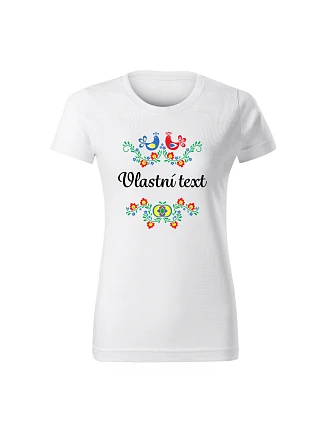 Personalizované dámské tričko s folklórním vzorem 
