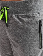 Pánské tmavě šedé teplákové šortky FashionStreet SX2263