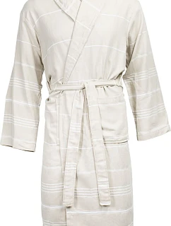 The One Towelling Hamam Bathrobe Hamam župan 48.1012 beige/white