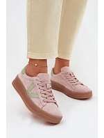 Dámské tenisky z přírodního semiše na platformě Vinceza 79597 růžové