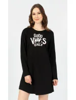 Dámská noční košile s dlouhým rukávem Good vibes