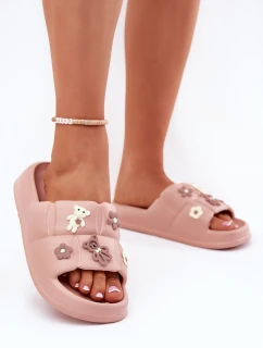 Pěnové Pantofle S Připínáčky Růžové Redienna