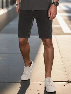 Pánské džínové šortky černé FashionStreet SX2493