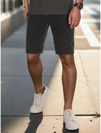 Pánské džínové šortky černé FashionStreet SX2493