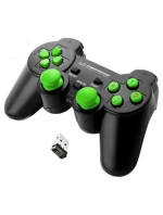 Bezdrátový gamepad Esperanza GLADIATOR EGG108G (PC, PS3; barva černá)