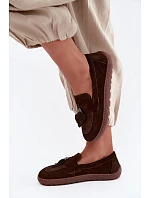 Mokasiny Barefoot z přírodního semiše Zazoo 10220 Hnědé Mokasiny Barefoot z přírodního semiše Zazoo 10220 Hnědé