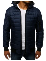 Pánská prošívaná bunda bomber tmavě modrá TX2228