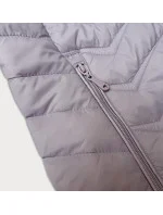 Dámská prošívaná bunda ve světle vřesové barvě s kapucí J Style (16M9238-35)