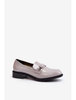Dámské lakované mokasíny šedé Nerilaja