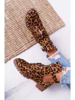 Dámské Kotníkové Boty Lu Boo Semišové s vykrojením Leopard Rock Girl Dámské Kotníkové Boty Lu Boo Semišové s vykrojením Leopard Rock Girl