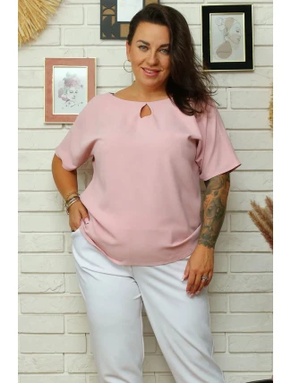 Dámská halenka Elida BA336 pudrově růžová - Karko Dámská halenka Elida BA336 pudrově růžová - Karko