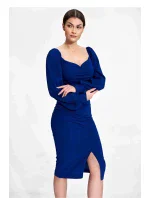 Dámské koktejlové šaty M871 modré - Figl Dámské koktejlové šaty M871 modré - Figl