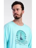 Pánská noční košile s dlouhým rukávem Jachting - Vienetta